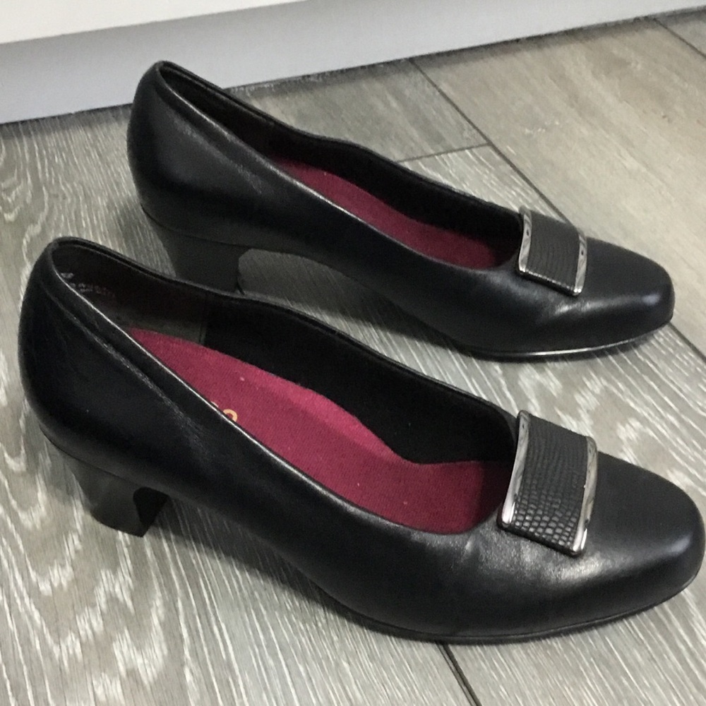 MUNRO MARA Block Heel Leather Pump 7.5 W